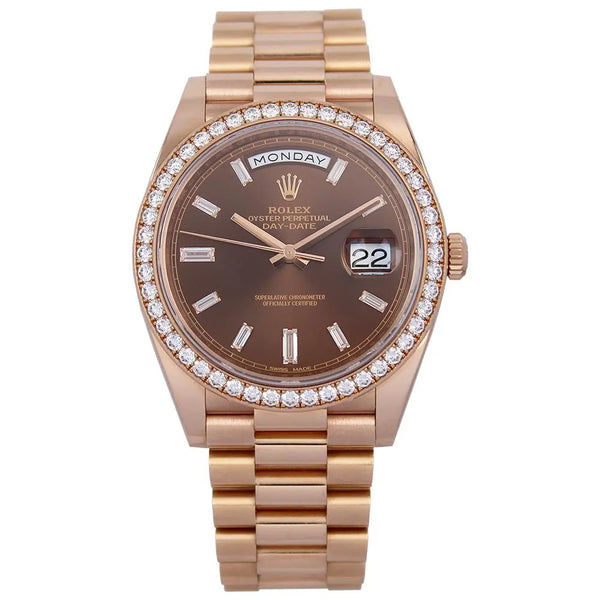 Day-Date 40 228345RBR (Chocolate Baguette Diamond Dial)