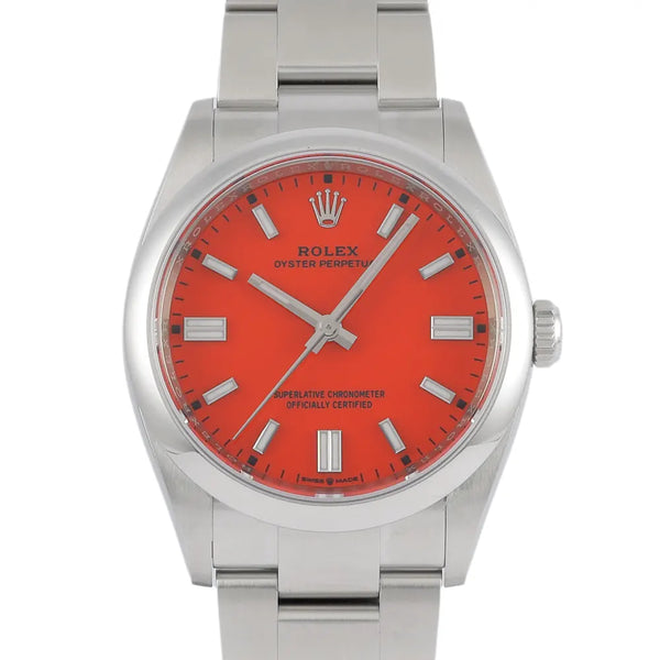 Oyster Perpetual 41 124300 (Coral Red Dial)